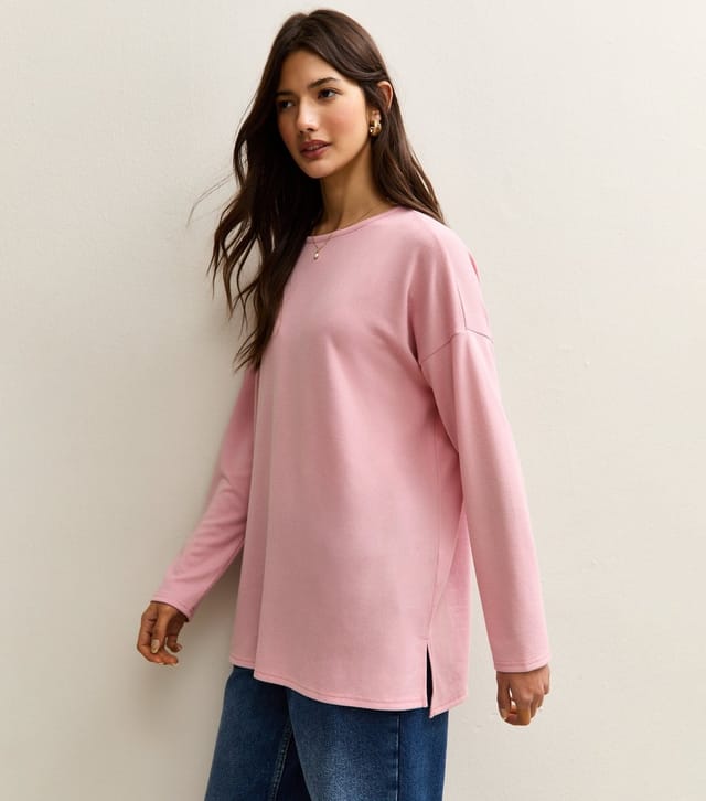 New Look Women's Mid Pink Soft Touch Long Sleeve Top New Look - 2
