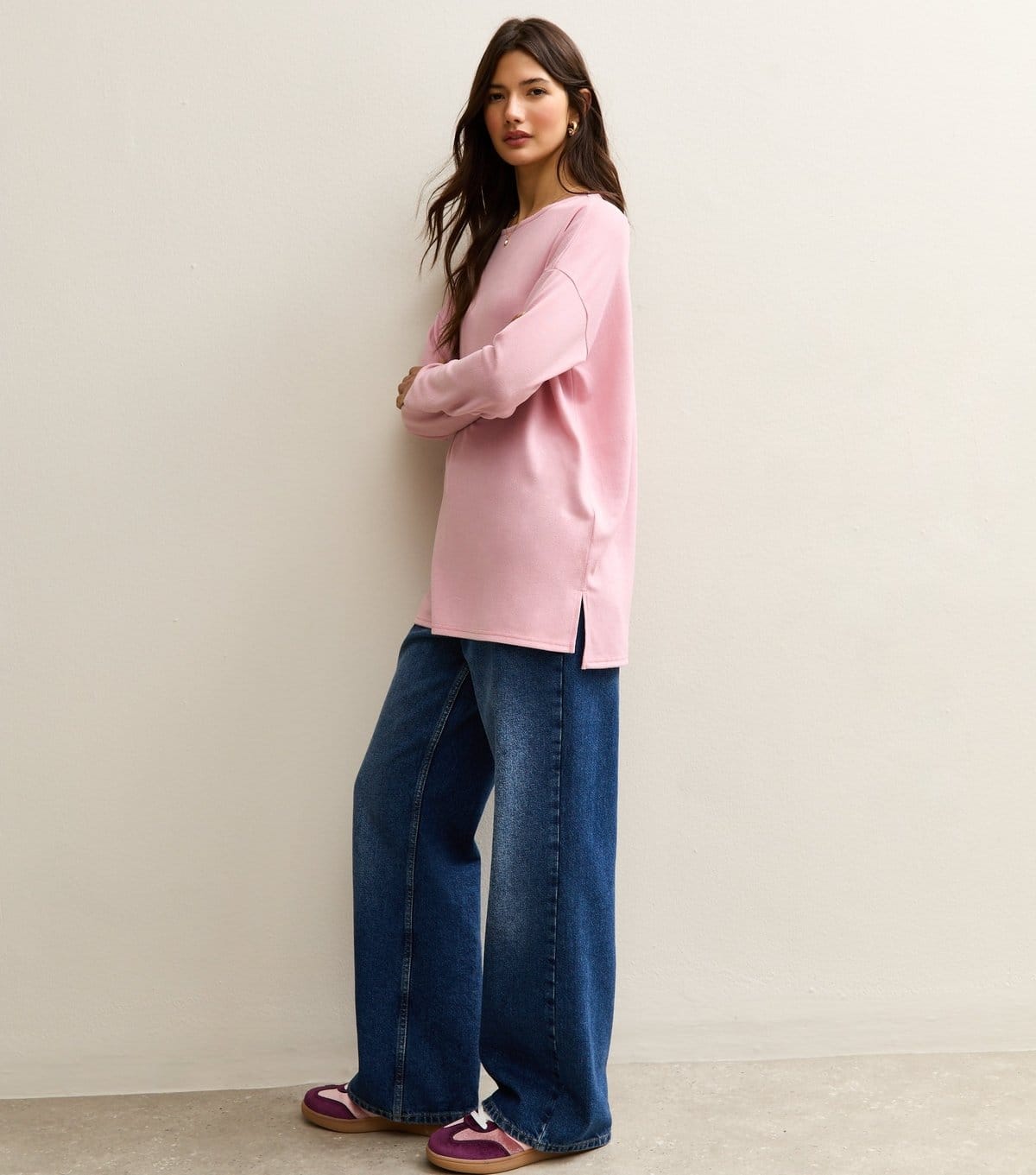 New Look Women's Mid Pink Soft Touch Long Sleeve Top New Look - 4