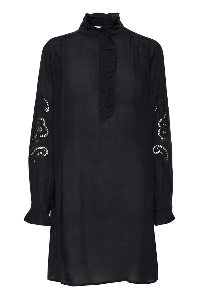 Saint Tropez Saint Tropez Women's GreyaSZ Long Sleeve Casual Fit Dress in Black - 2