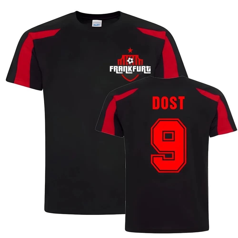 Eintracht Frankfurt Eintracht Frankfurt Men's Bas Dost Frankfurt Sports Training Jersey in Black