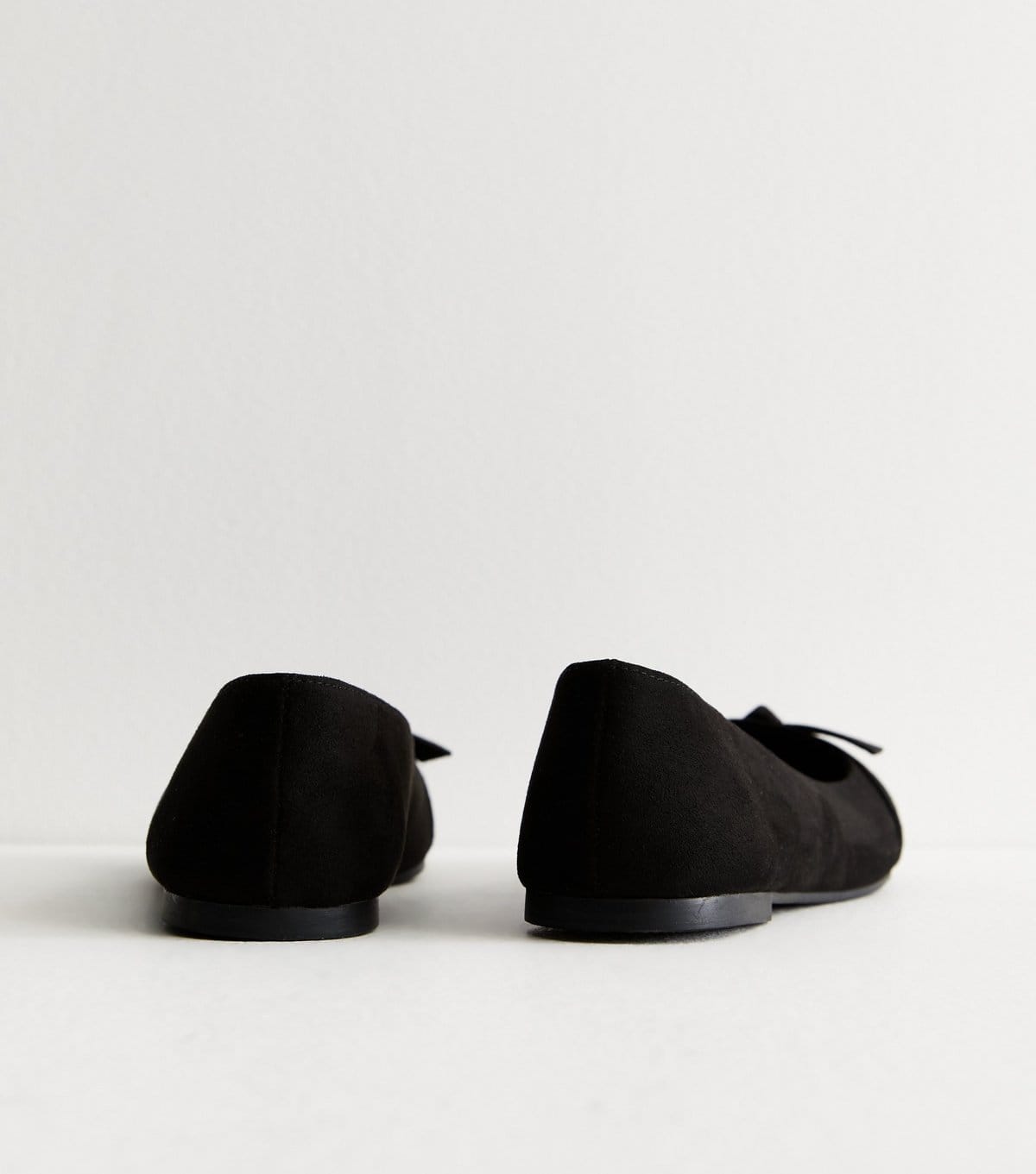 New Look Women's Wide Fit Black Bow Detail Ballet Pumps New Look - 4
