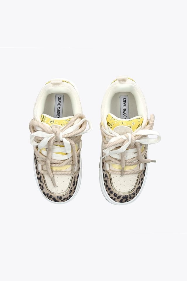 Steve Madden STEVE MADDEN Women's 'Brouhaha Beige' Fabric Trainers in Beige - 2