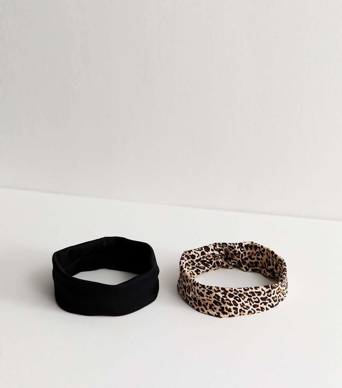 New Look Pack of 2 Black and Leopard Print Headband New Look
