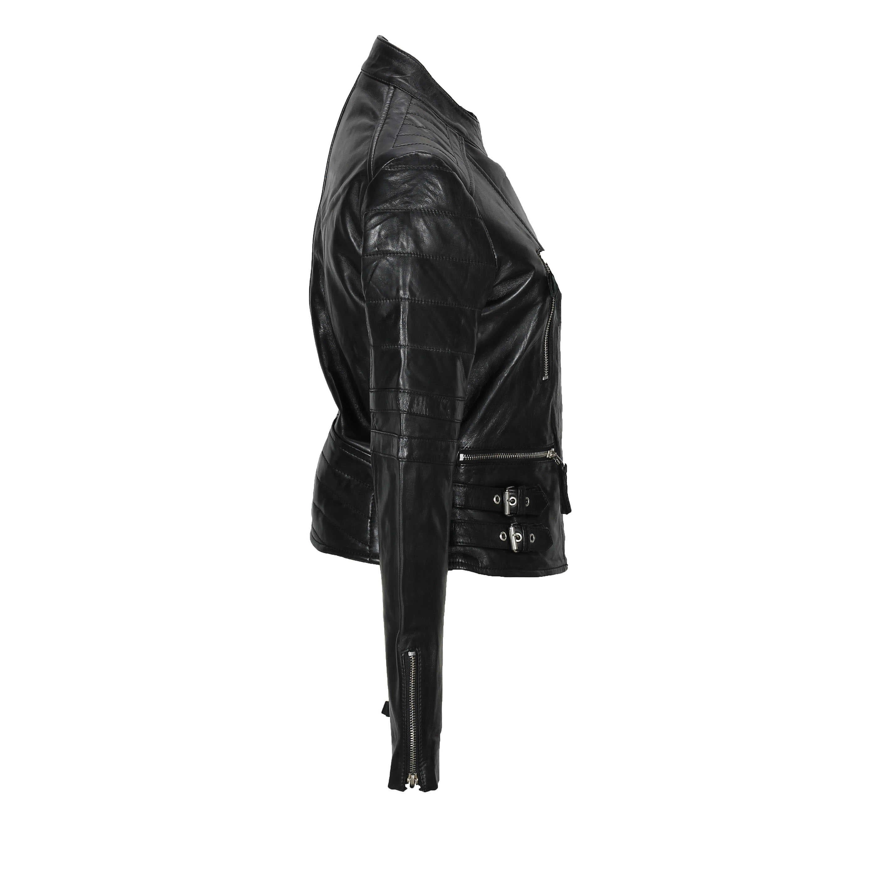 XPOSED XPOSED Women's Stylish Jacket with Buckles a Fashionable Look in Black - 4