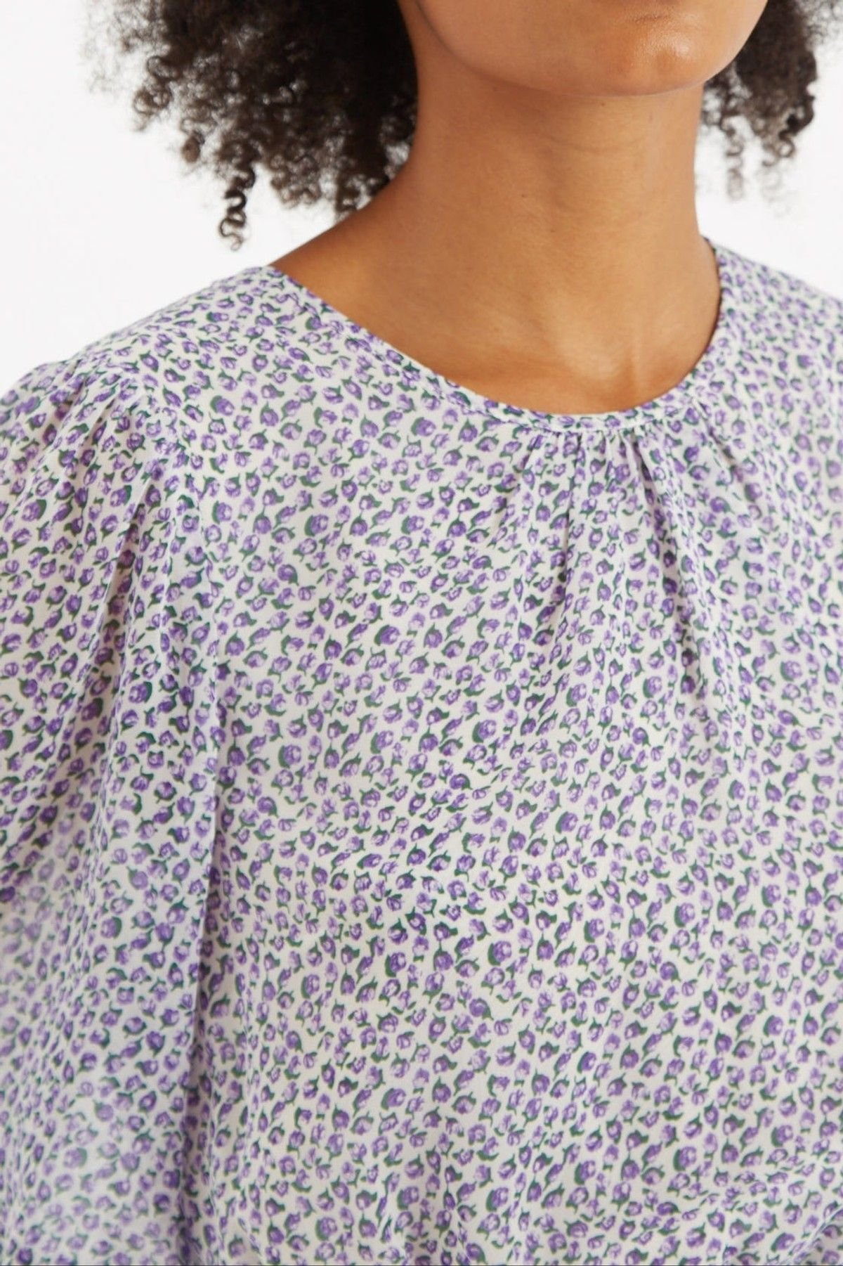 Louche Louche Women's Belynda Rosetta Long Sleeve Mini Dress in Purple - 4