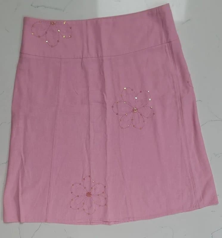 New Look New Look Pink Sequin Skirt UK12 VGC