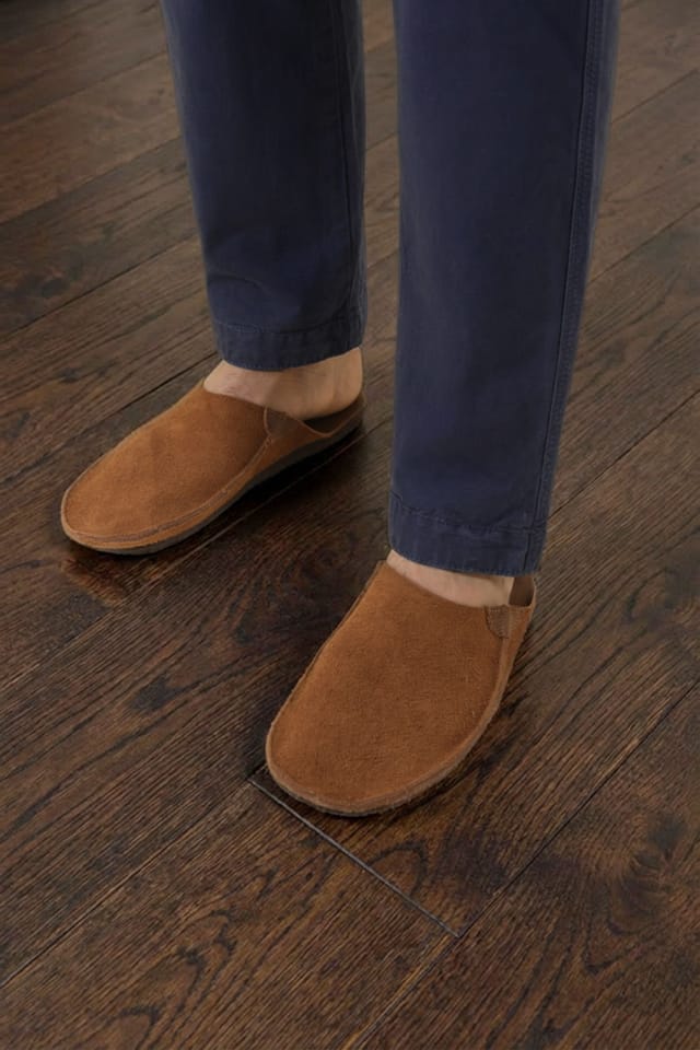 WoolOvers WoolOvers Men's Suede Slip-On Mule in Brown - 2