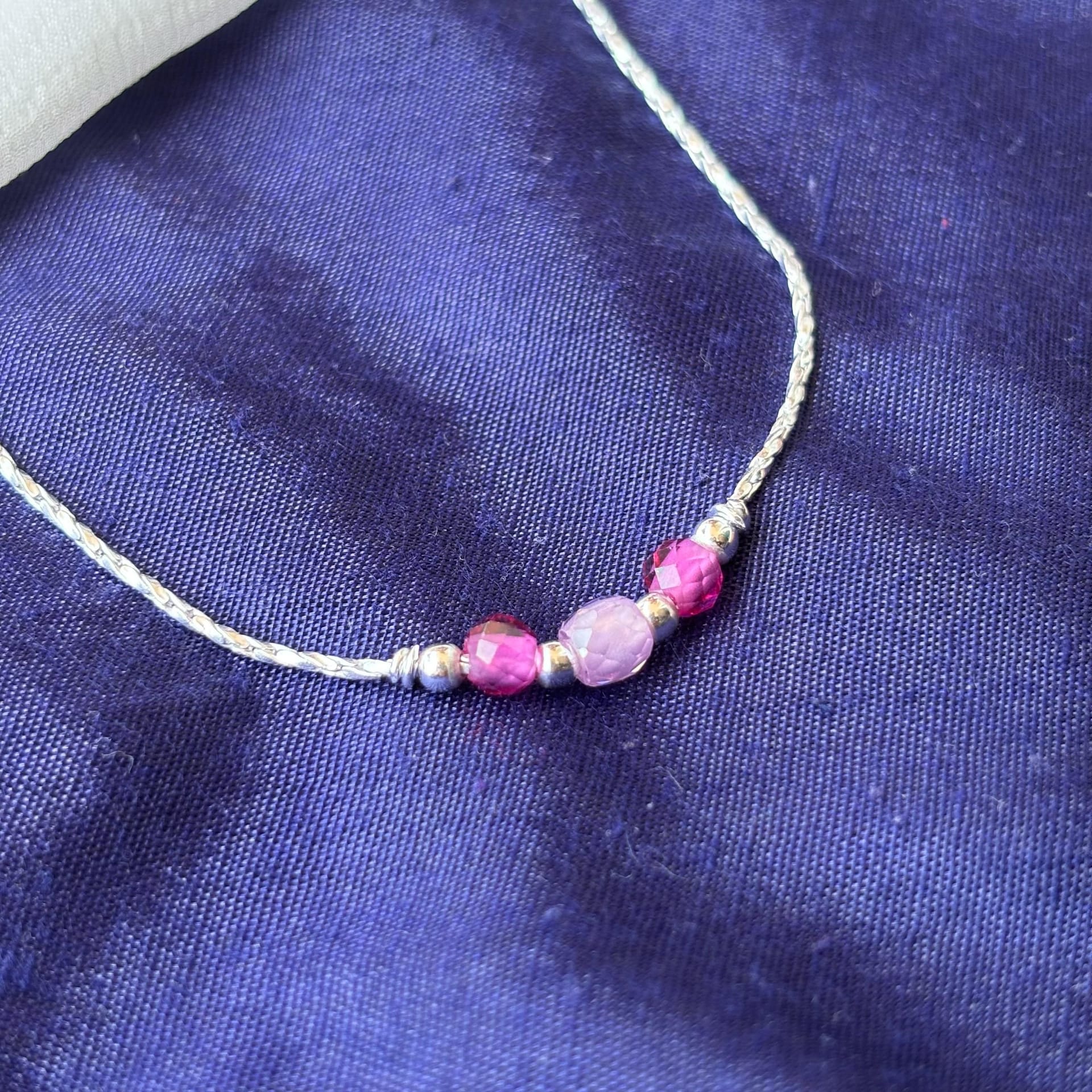 The Colourful Aura The Colourful Aura Women's Pure Silver Colourful beaded Summer Indie Boho Indian Payal Anklet - 4