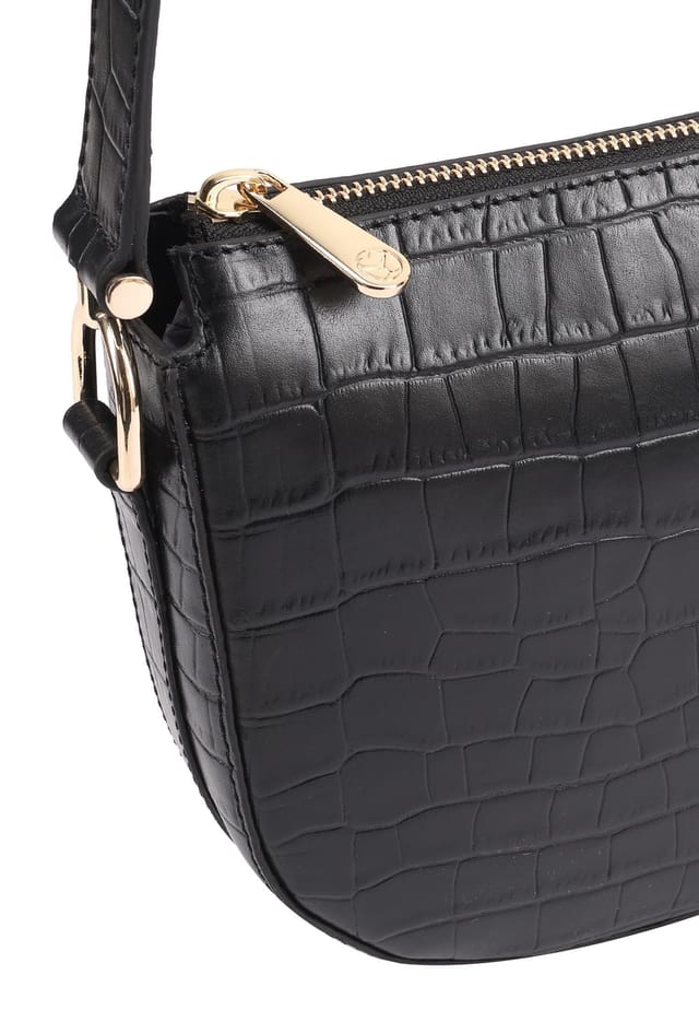 Sosandar SOSANDAR Women's Fairfax Leather Cross Body Bag in Black - 3