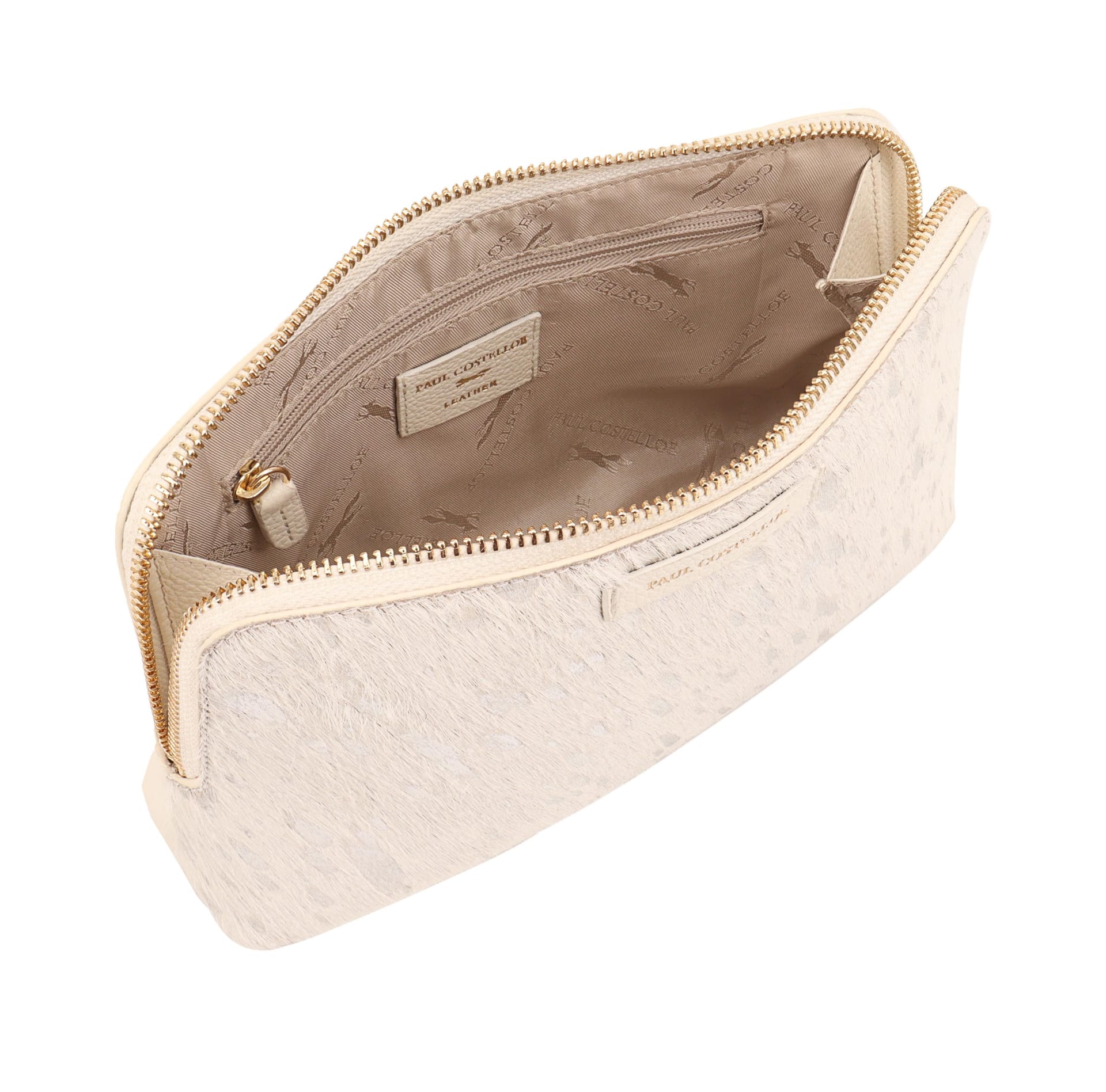 Paul Costelloe Paul Costelloe Women's Meta Leather Pouch in White - 4