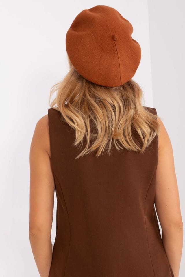 Love Lace Love Lace Women's Classic Beret Hat for Women Soft Casual French Style Cap Outdoor in Burnt Orange - 3