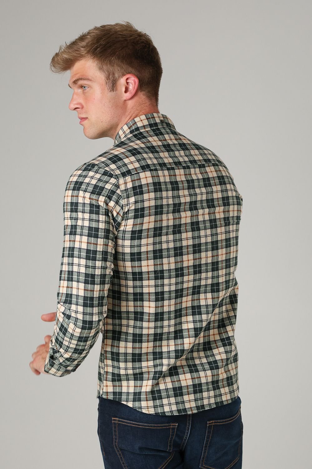 Tokyo Laundry Tokyo Laundry Men's Cotton Printed Long Sleeve Shirt in Green - 2