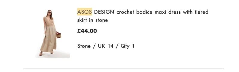 ASOS Crochet maxi dress