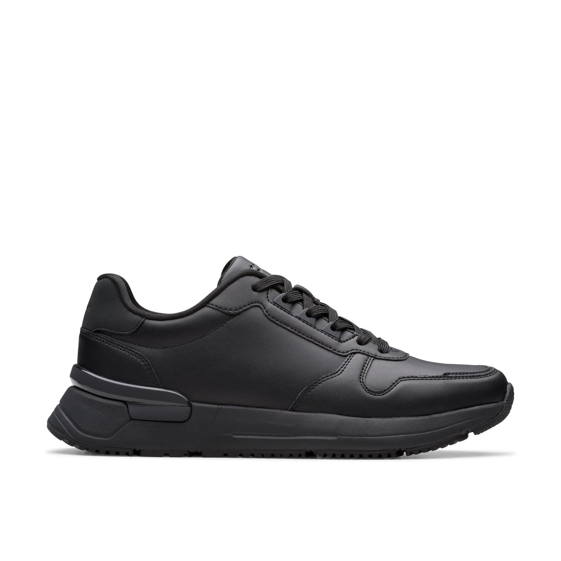 Clarks Clarks Men's Elwick Lace Black Trainers, Lace Up