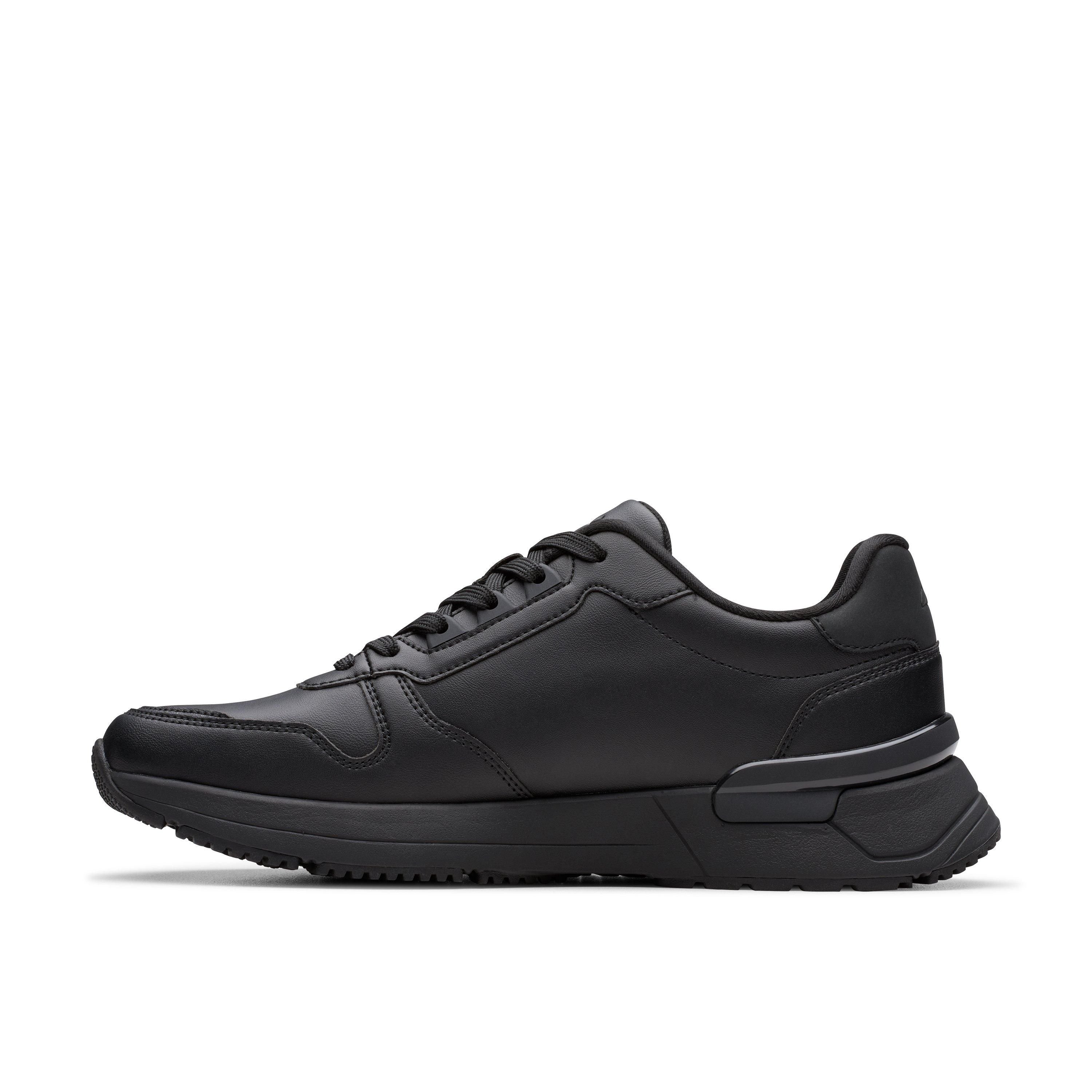 Clarks Clarks Men's Elwick Lace Black Trainers, Lace Up - 2