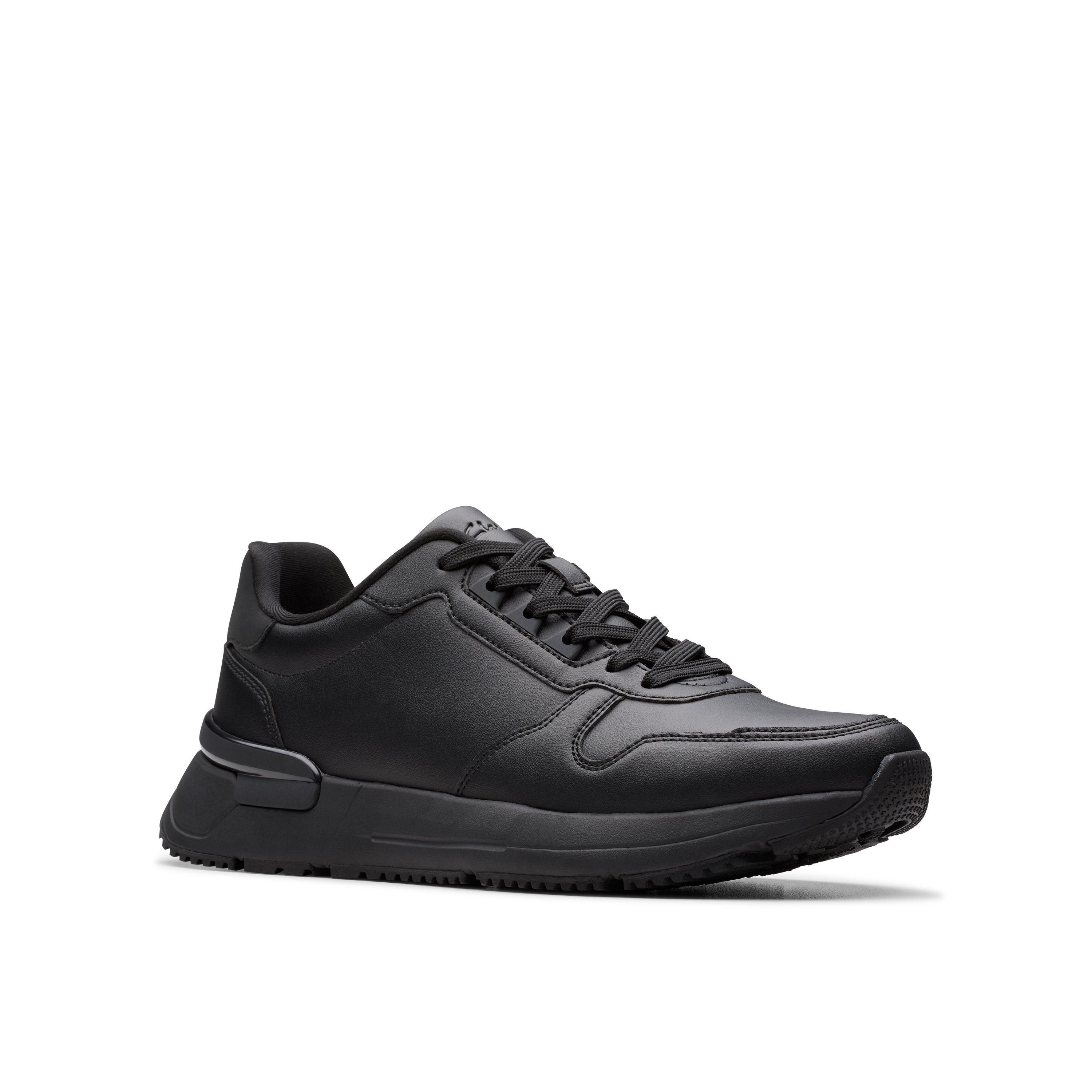 Clarks Clarks Men's Elwick Lace Black Trainers, Lace Up - 4