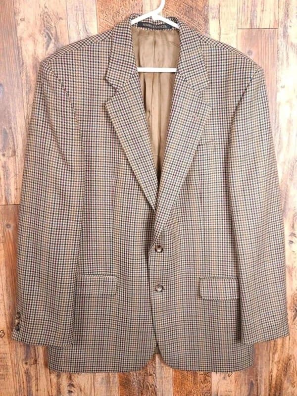 St Michael Marks and Spencer Wool Tweed Blazer - Houndstooth Check - 42L
