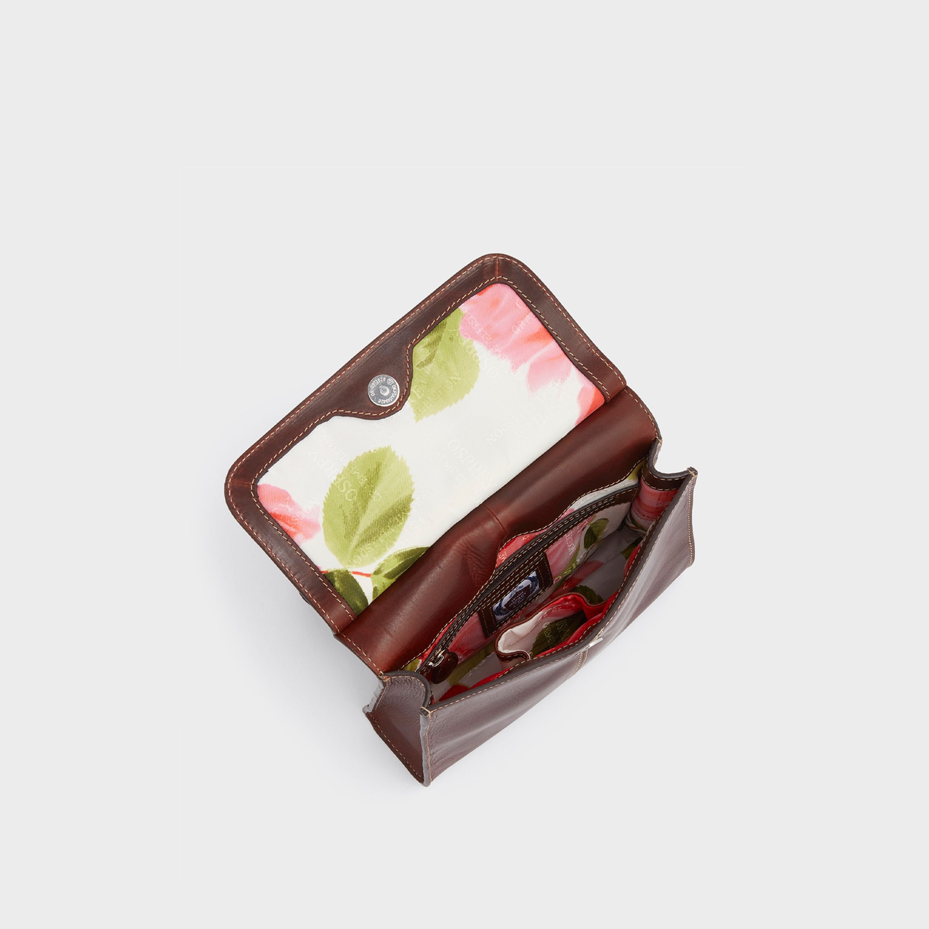 OSPREY LONDON OSPREY LONDON Women's The Narissa Leather Crossbody Bag in Brown - 4