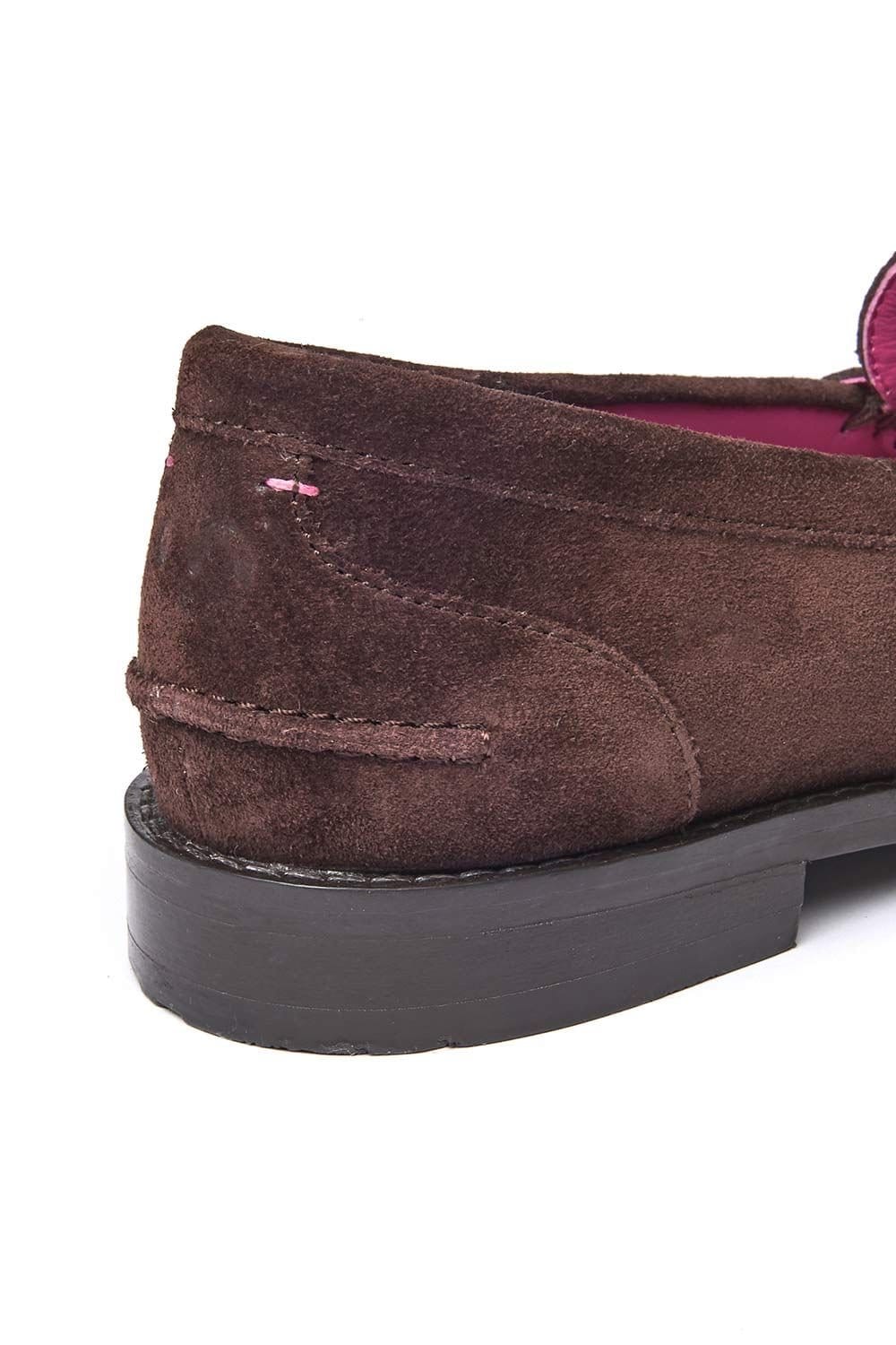 Moshulu Moshulu Women's 'Petrel Suede' Suede Loafers in Dark Brown - 4