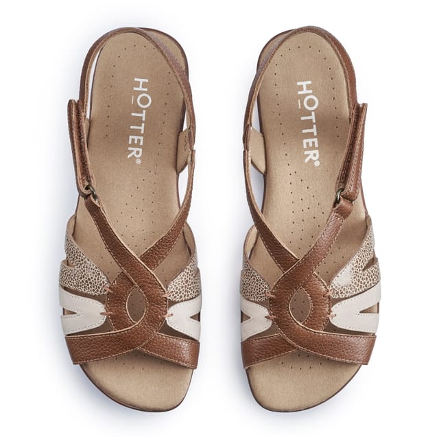 Hotter Hotter Women's Wide Fit 'Flare' Sandals in Tan - 3