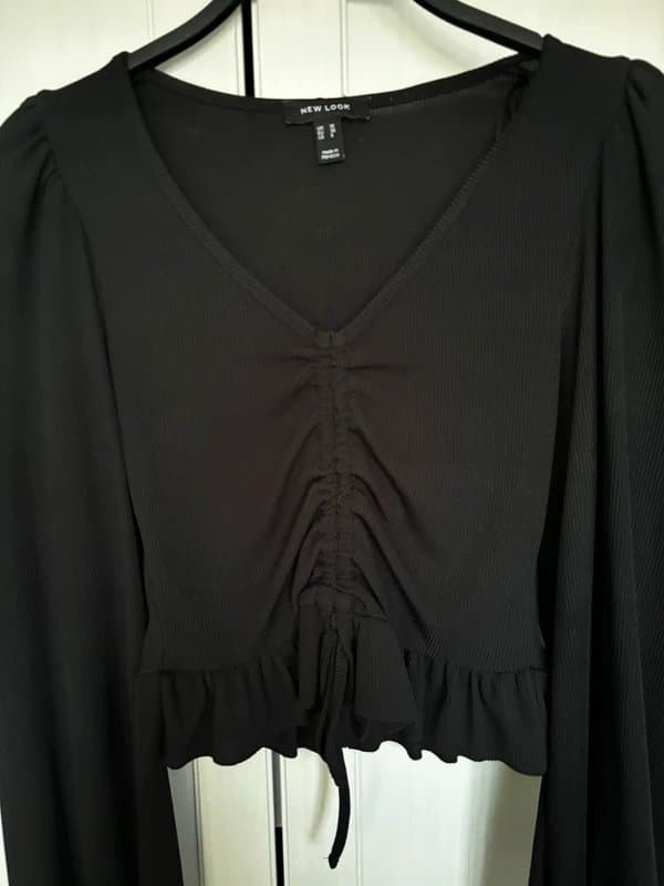 New Look New Look Ribbed Ruched Top