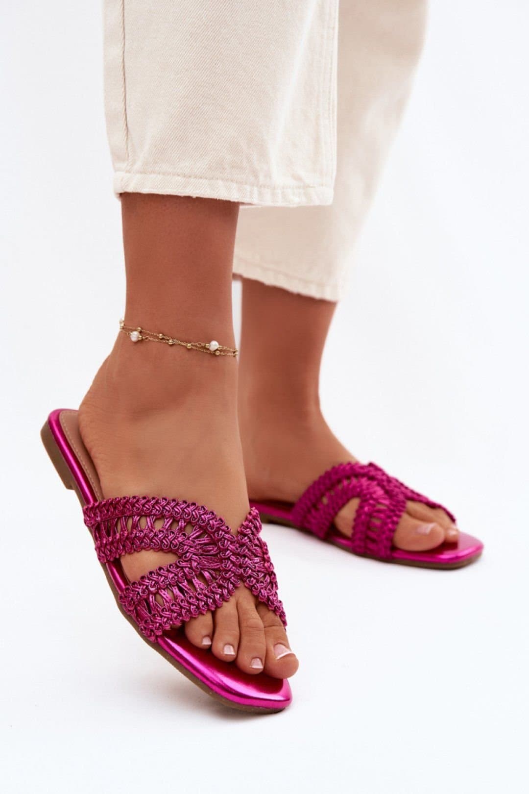 Love Lace Love Lace Pink Comfort Gel Footbed Flip Flops
