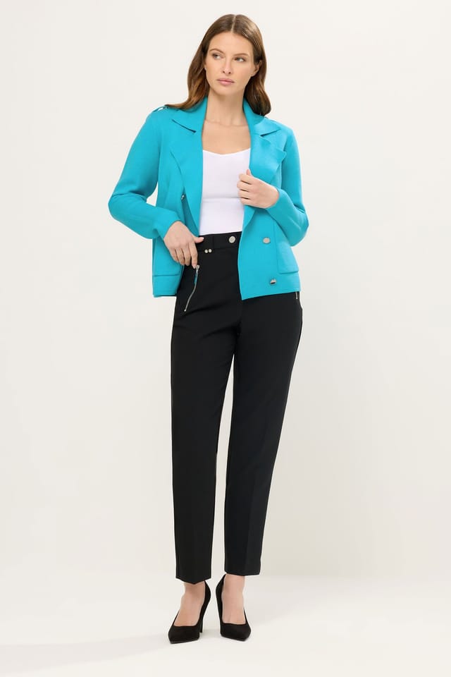 Star By Julien Macdonald Star by Julien Macdonald Women's Military Button Cardigan in Bright Blue - 3