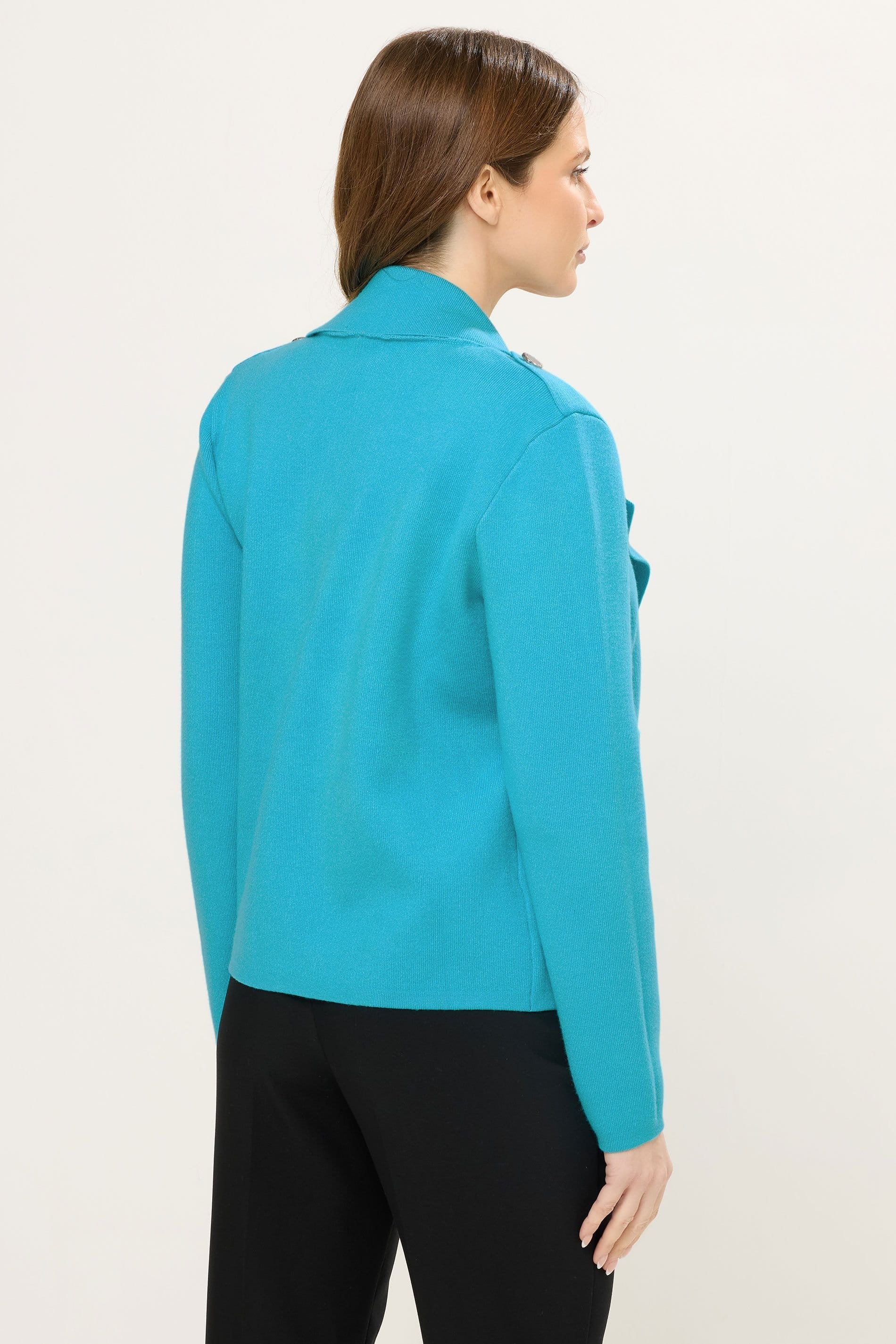 Star By Julien Macdonald Star by Julien Macdonald Women's Military Button Cardigan in Bright Blue - 4