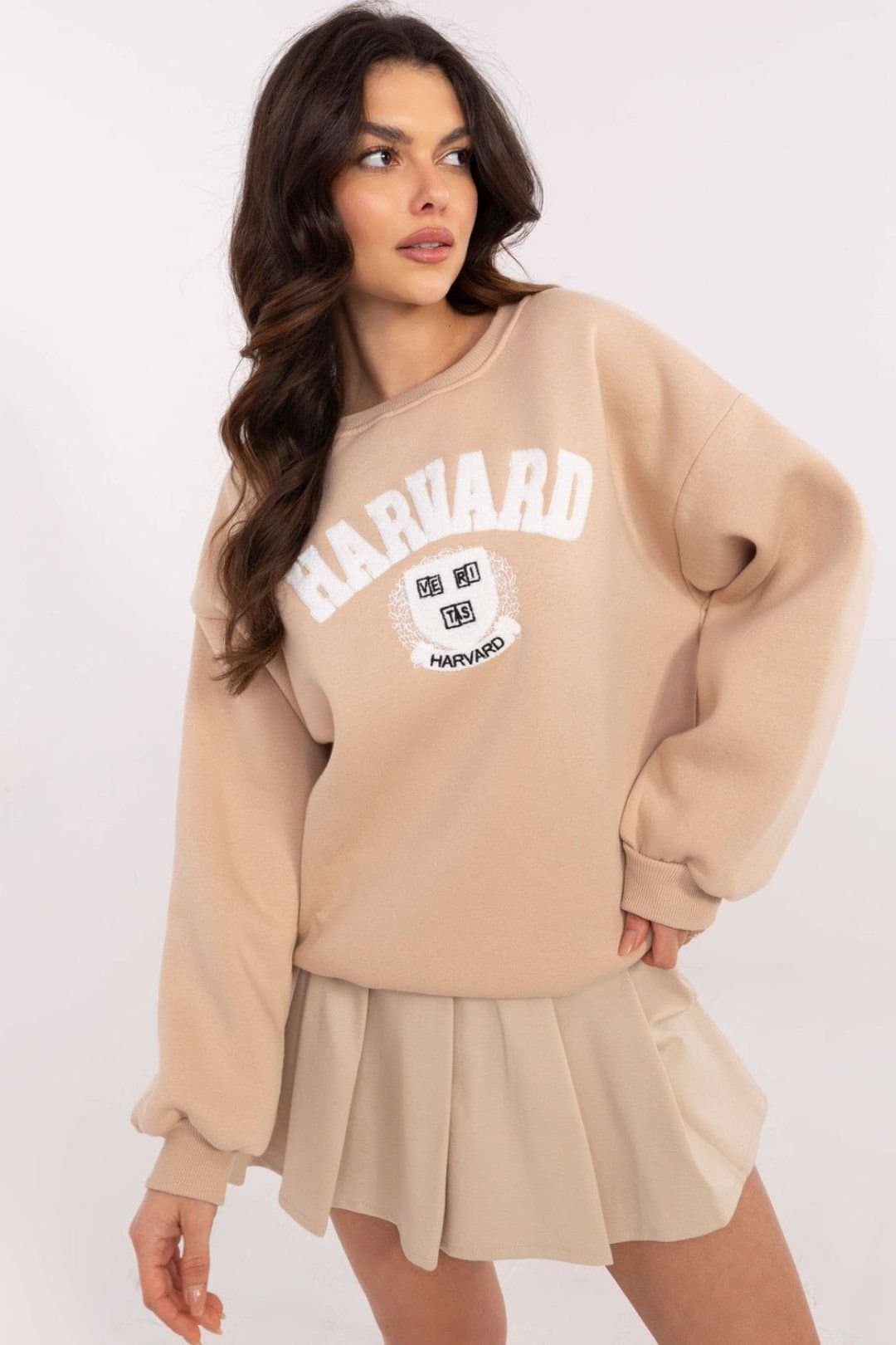 Love Lace Love Lace Women's Cotton Polyester Insulated Casual Sweatshirt Style 206382 in Beige