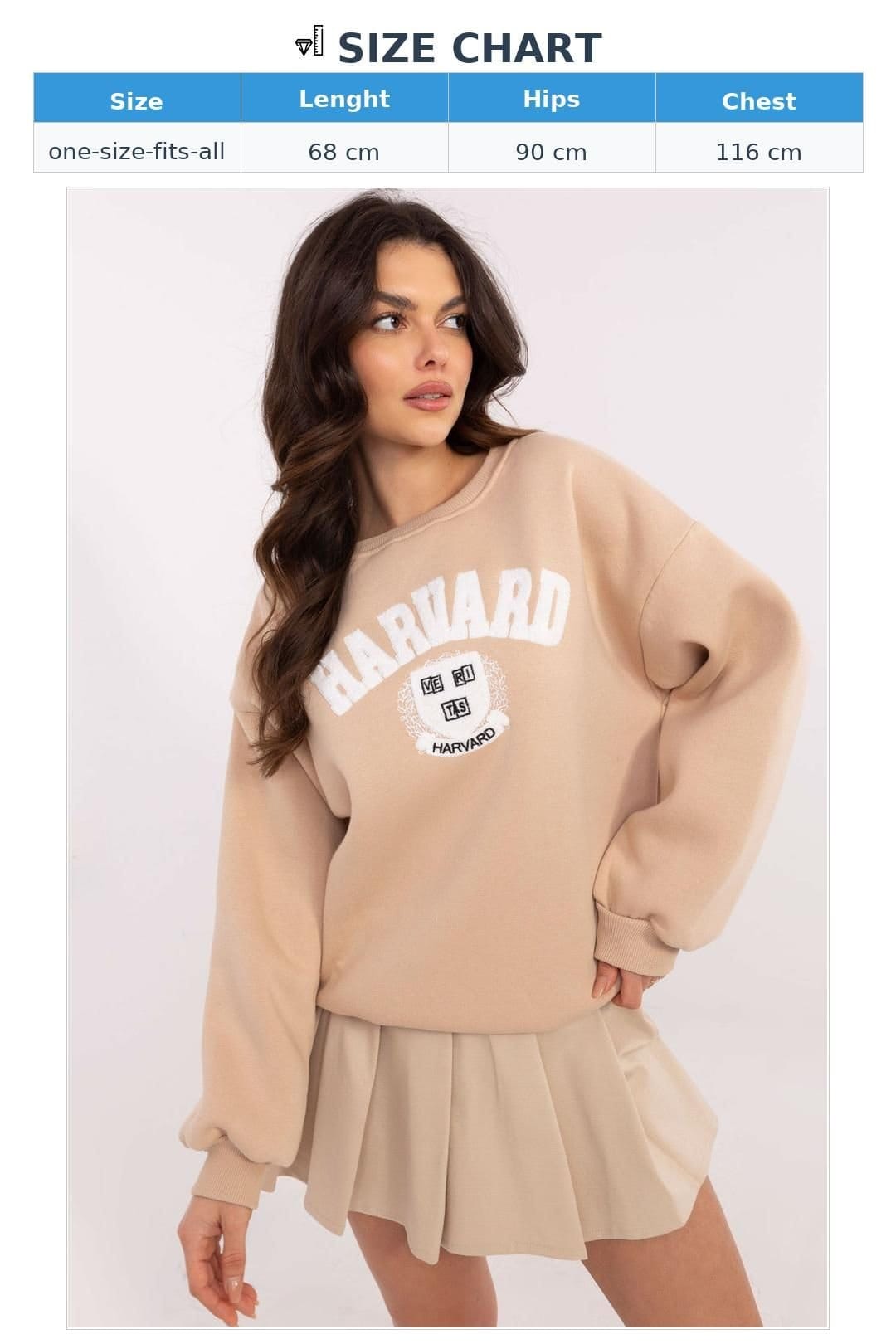 Love Lace Love Lace Women's Cotton Polyester Insulated Casual Sweatshirt Style 206382 in Beige - 4