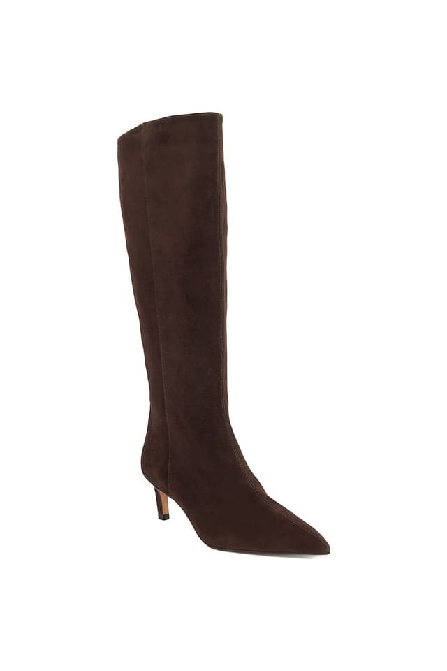 Dune London Dune London Women's Wide Fit 'Smoothly' Suede Knee High Boots in Brown - 2