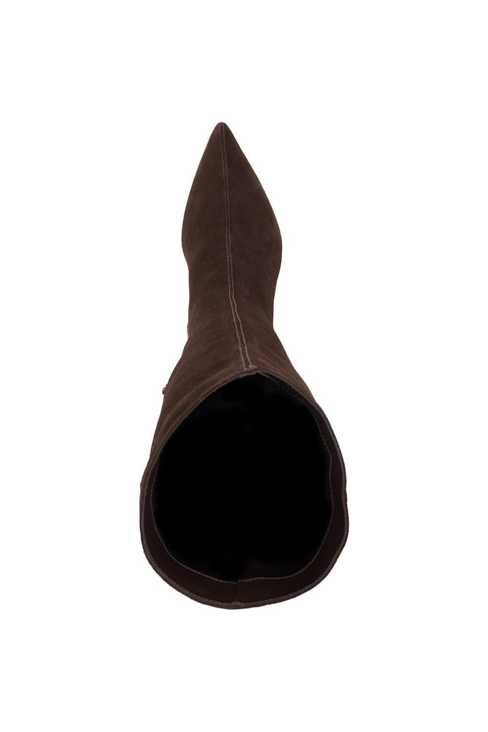 Dune London Dune London Women's Wide Fit 'Smoothly' Suede Knee High Boots in Brown - 4
