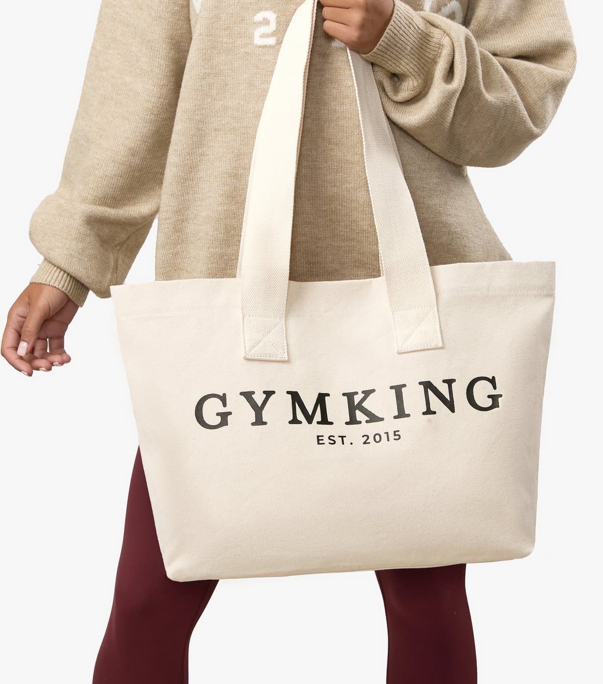 Gym King Gym King Off White Established Tote Bag