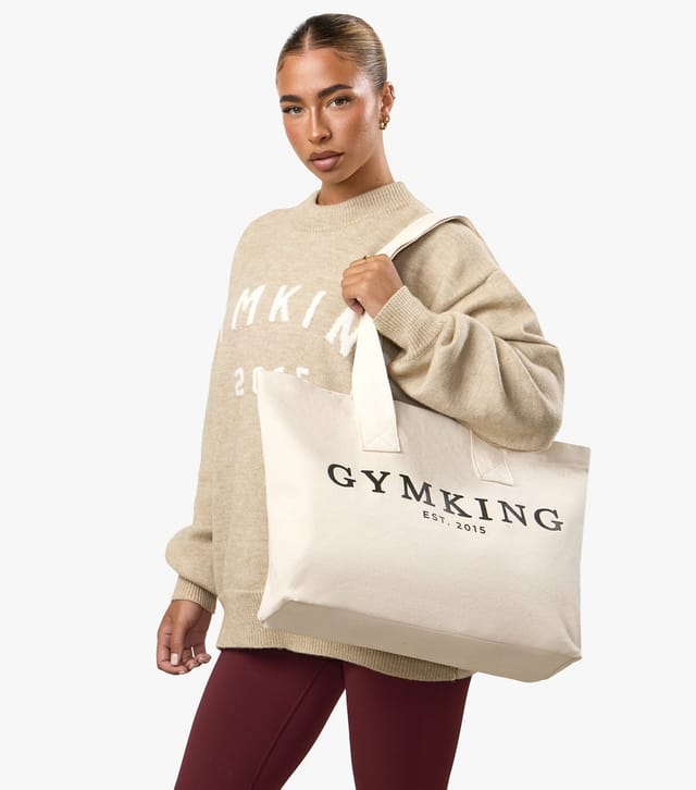 Gym King Off White Established Tote Bag Gym King New Look - 2