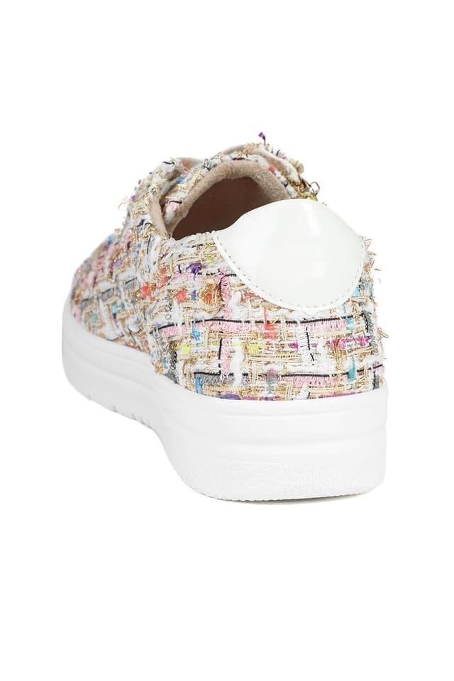 Pavers Pavers Women's Wide Fit Fabric Zip & Lace Trainers - 3