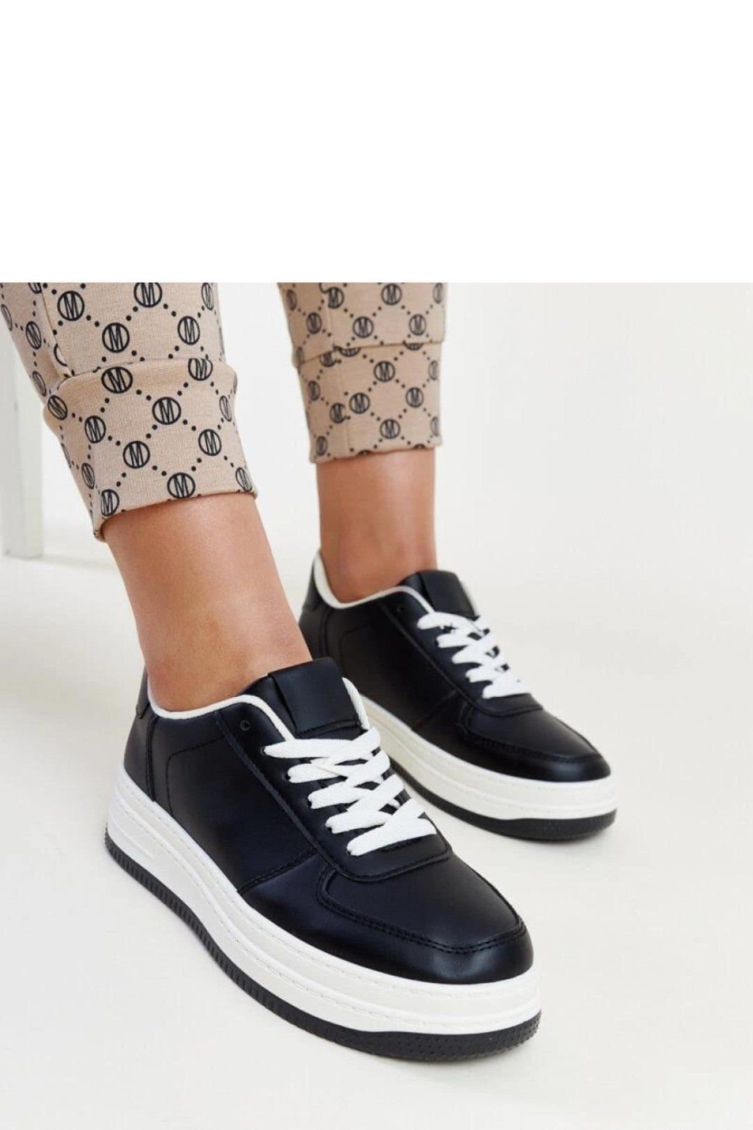 Love Lace Love Lace Women's Low Profile Platform Sneakers with Rubber Sole Lace Up in Black