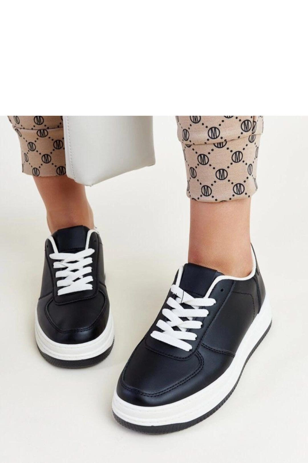 Love Lace Love Lace Women's Low Profile Platform Sneakers with Rubber Sole Lace Up in Black - 4