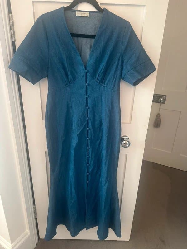 Never Fully Dressed Never Fully Dressed Denim Midi Dress
