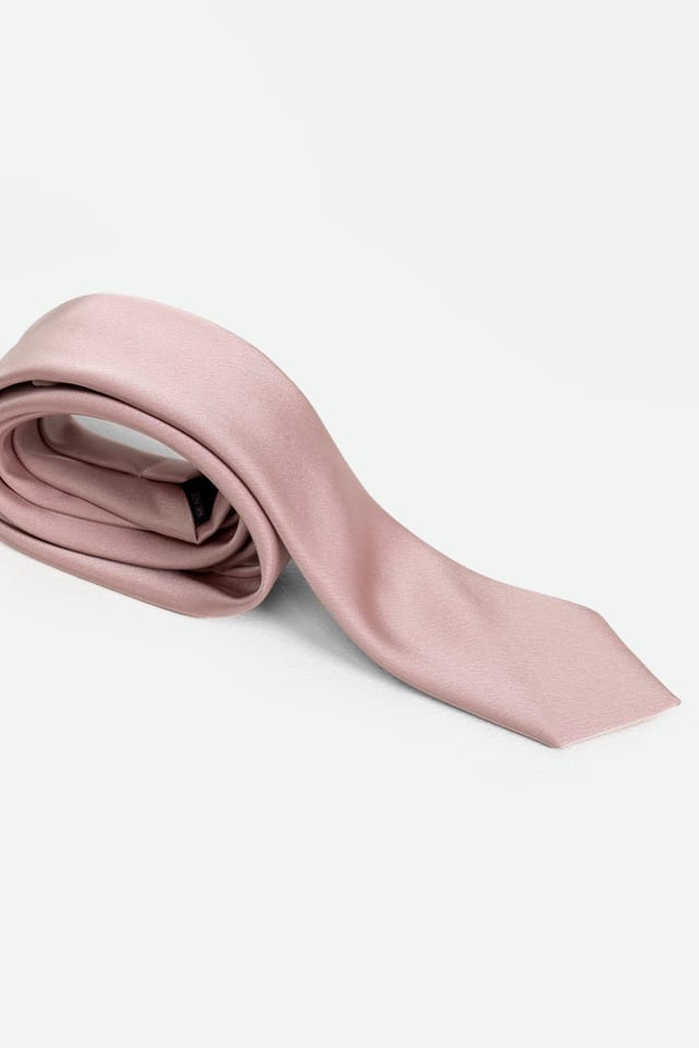 Maya Deluxe Maya Deluxe Men's Satin Tie Pocket Square Set in Pink - 3