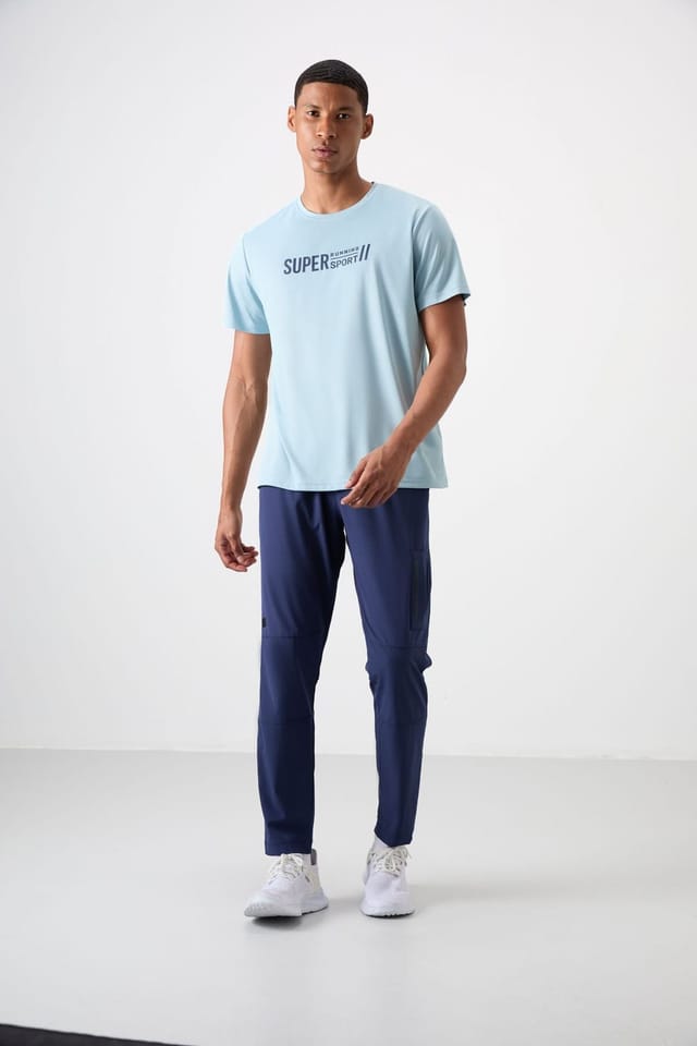 Tommy Life Tommy Life Men's Printed Crew Neck Short-Sleeve T-Shirt in Baby Blue - 2