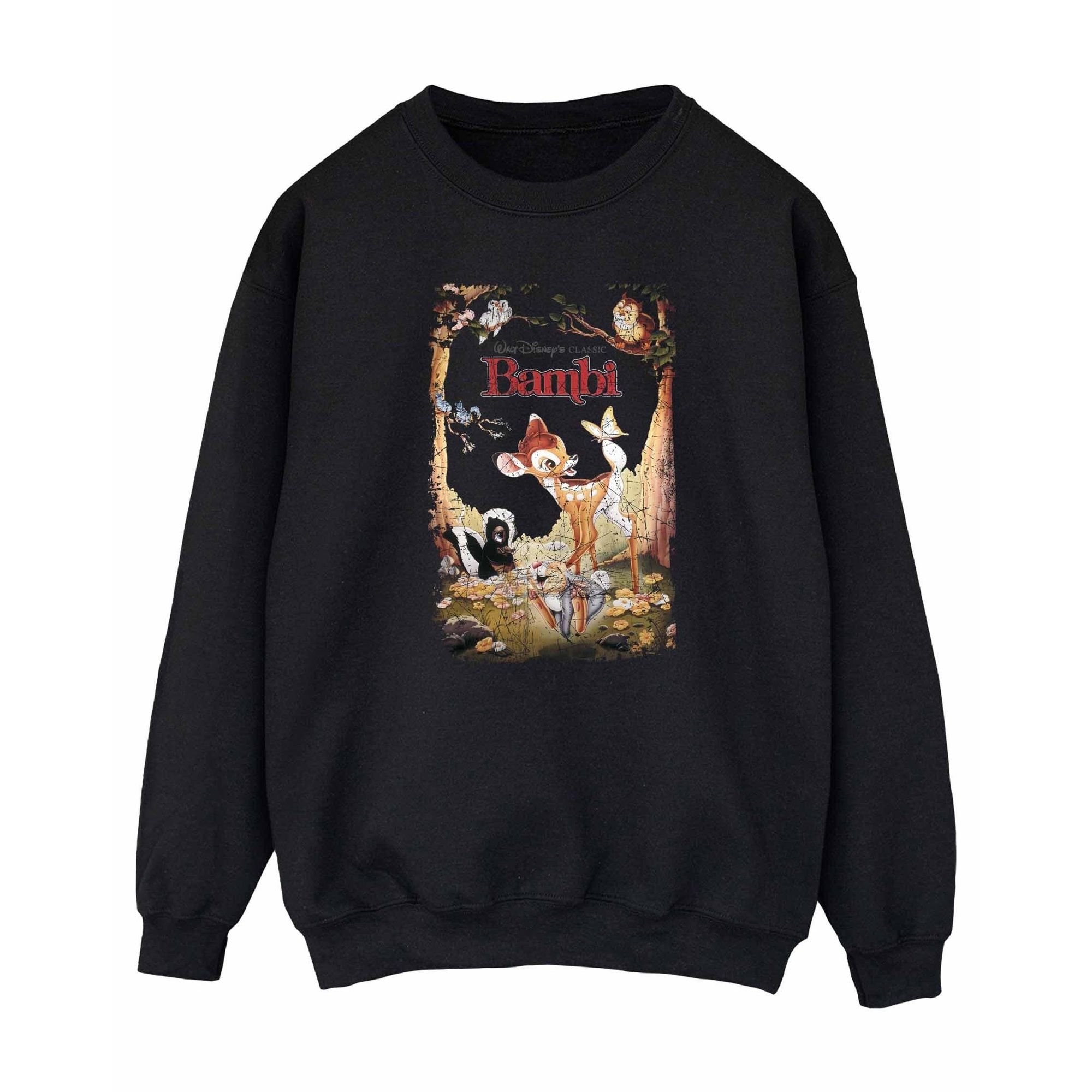 Bambi Bambi Women's Retro Poster Sweatshirt in Black - 2