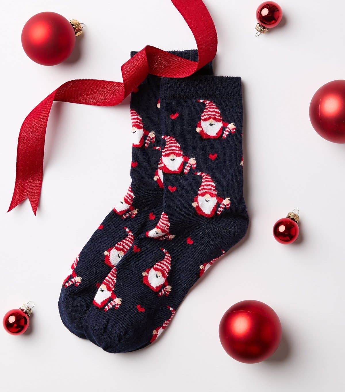 New Look Navy Cotton Rich Christmas Santa Pattern Ankle Socks New Look