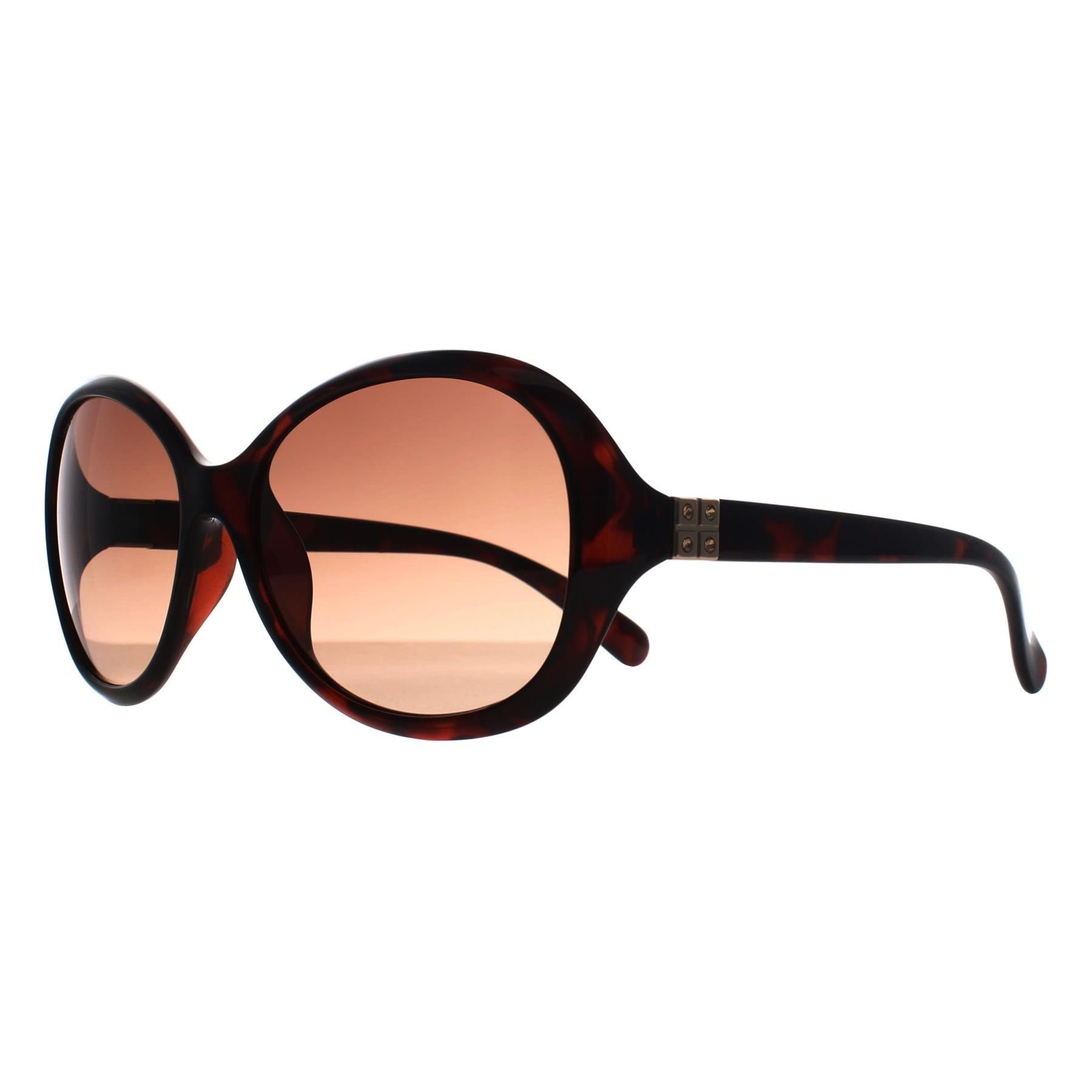 Seksy Seksy Women's Oval Transparent Red Havana Brown Gradient N2805 - 2