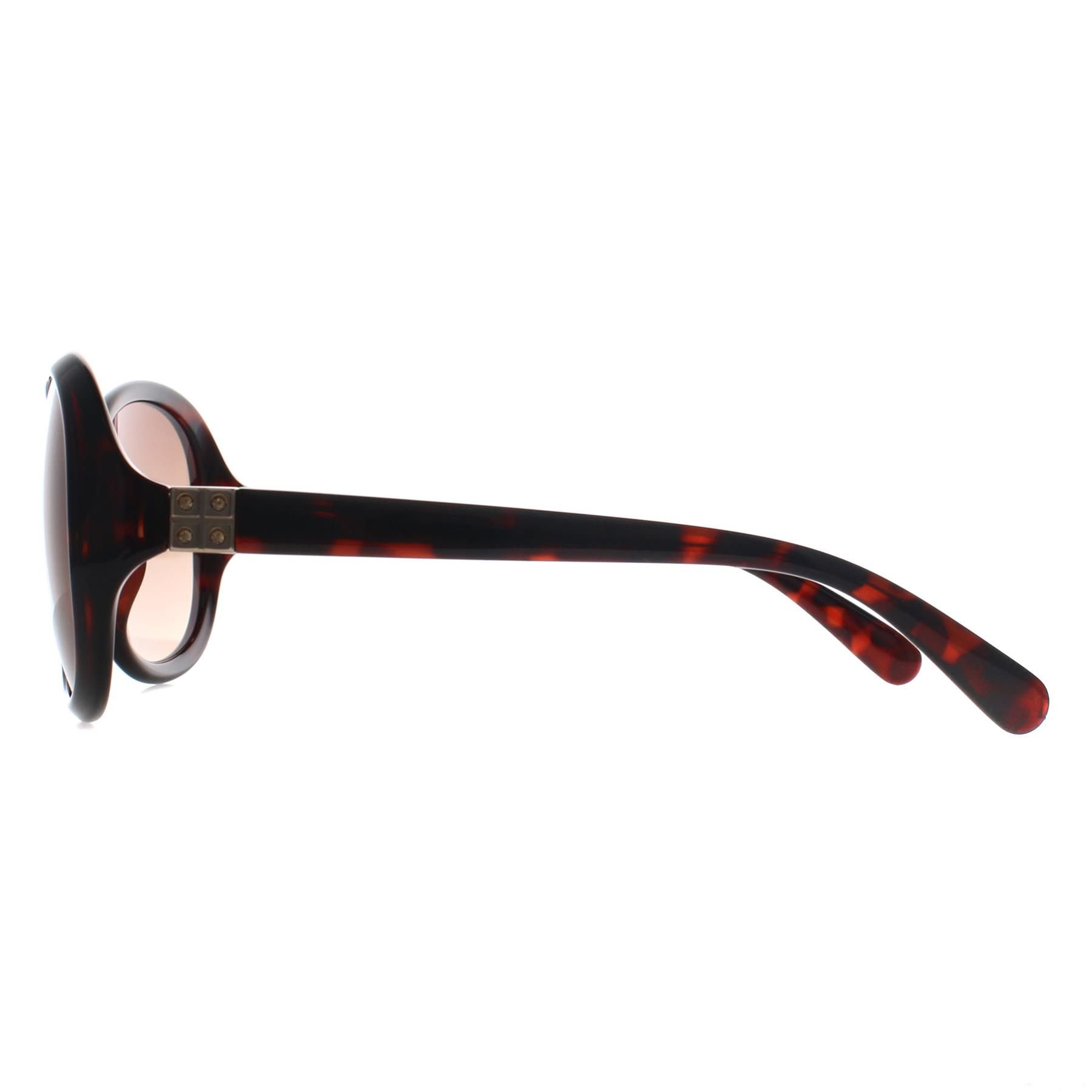 Seksy Seksy Women's Oval Transparent Red Havana Brown Gradient N2805 - 3