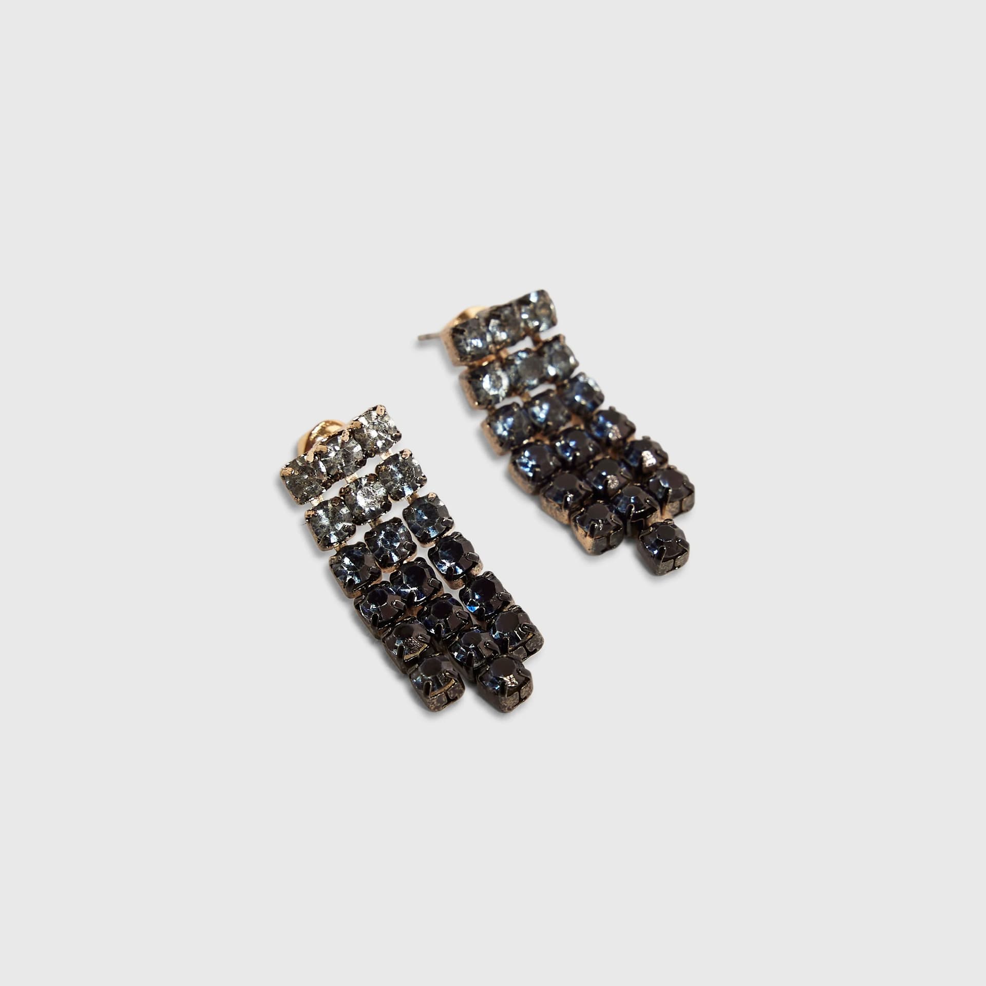 River Island River Island Womens Blue Ombre Cupchain Drop Earrings