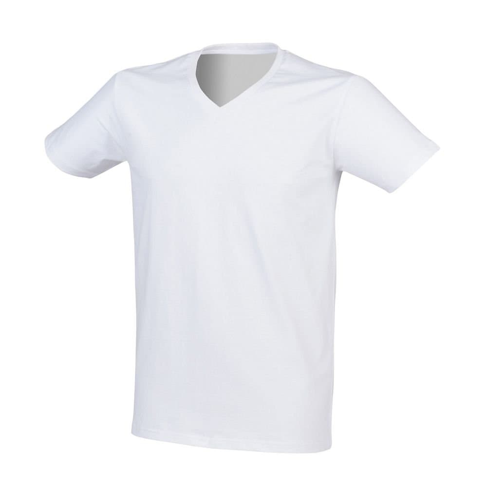 SF Men SF Men Men's Feel Good Stretch V Neck T-Shirt in White