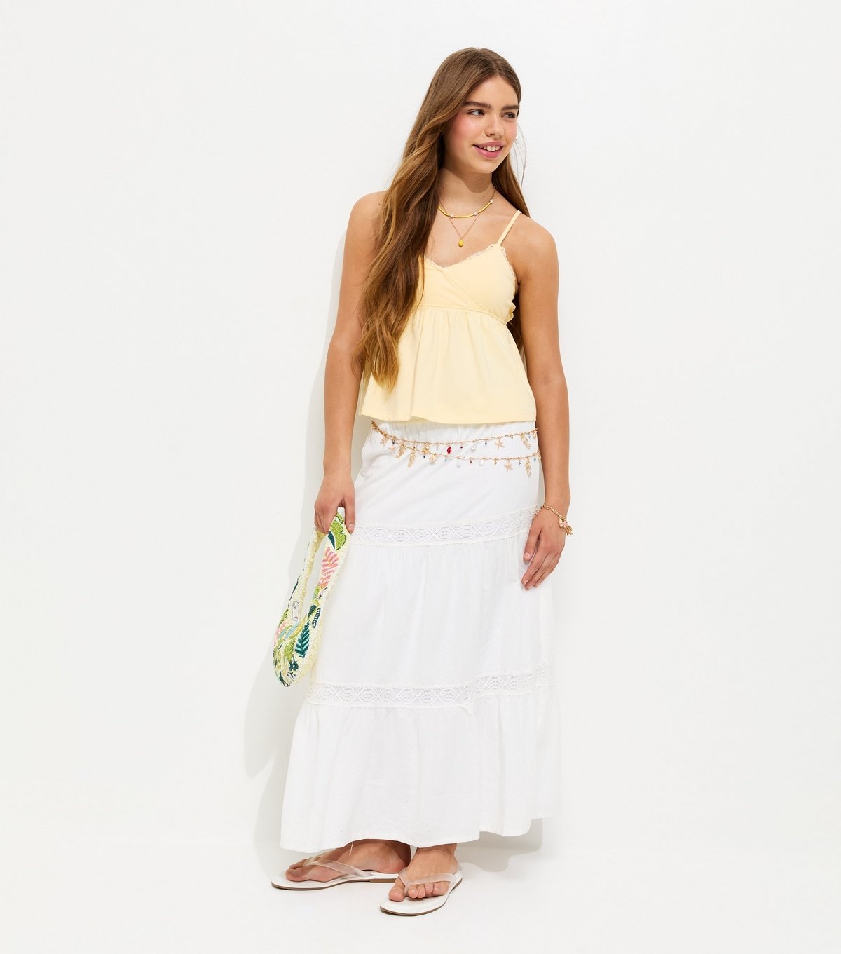 New Look Girls' Light Yellow Triangle Cami Vest Top New Look - 3