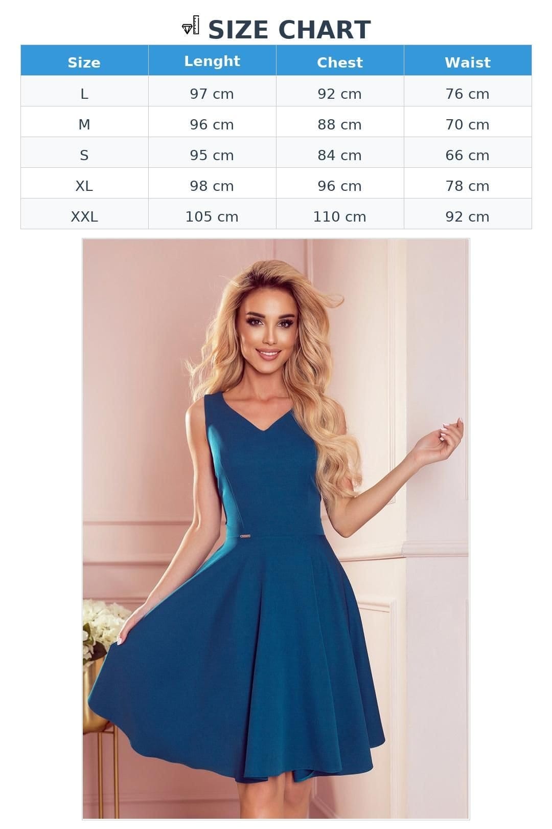 Love Lace Love Lace Women's Heart Neckline Flared Evening Dress in Teal - 4