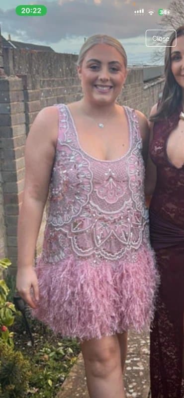 ASOS ASOS luxe. - Embellished Pink Mini Dress