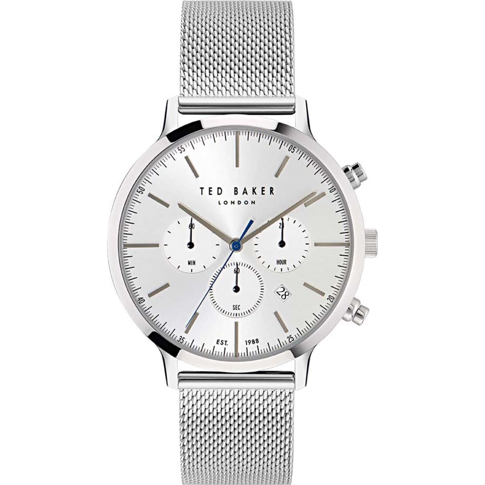 Ted Baker Ted Baker Men's BKPHAF408 Timeless 44mm Quartz Watch in Silver